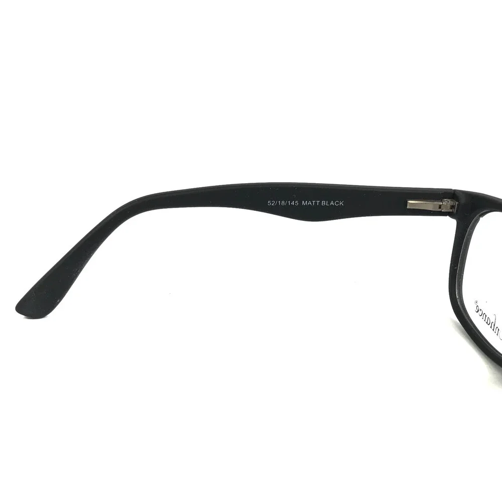 Enhance Eyeglasses Frames 3966 MATT BLACK Matte Black Rectangle 52-18-145